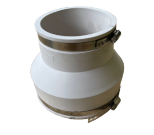 White 110mm - 150mm Rubber Coupler