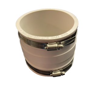 White 110mm - 110mm Rubber Coupler